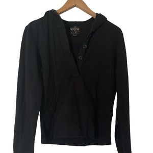 😇 Cute short black hoodie with bottons from Garage size L